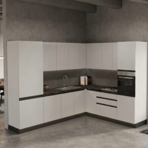 Cucina angolare Easy 274 x 259 cm con piano a gas