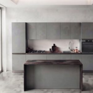 Cucina con isola Easy con piano a gas