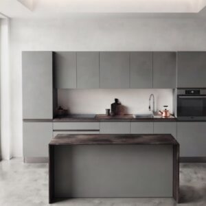 Cucina con isola Easy con piano a induzione